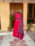 Women’s red lehenga set/teen crop top lehenga/Pink patola crop top skirt USA/wedding lehenga USA /patola lehenga choli /patan patola dupatta