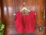 Red sleeveless hand embroidery blouse  / saree maggam red blouse/red saree blouse/ hand embroidered blouse / ready made blouse zardosi