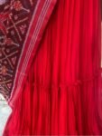 Women’s red lehenga set/teen crop top lehenga/Red patola crop top skirt USA/wedding lehenga USA /patola lehenga choli /patan patola dupatta