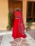 Women’s red lehenga set/teen crop top lehenga/Red patola crop top skirt USA/wedding lehenga USA /patola lehenga choli /patan patola dupatta
