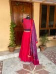 Women’s red lehenga set/teen crop top lehenga/Pink patola crop top skirt USA/wedding lehenga USA /patola lehenga choli /patan patola dupatta