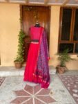 Women’s red lehenga set/teen crop top lehenga/Pink patola crop top skirt USA/wedding lehenga USA /patola lehenga choli /patan patola dupatta