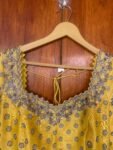 Hand Embroidered Silk Bridal Blouse: Yellow Zardosi Maggam Work
