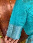 Soft green kanjeevaram silk saree|traditional silk saree with blouse|green silk saree|simple saree|sarees USA|saree with stitched blouse