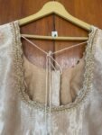 Hand Embroidered Zardosi Blouse: Gold Tissue Silk Maggam Work