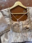 Hand Embroidered Zardosi Blouse: Gold Tissue Silk Maggam Work