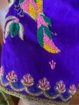 pure silk purple hand embroidery blouse /saree maggam blouse / bird embroidery blouse / hand embroidered blouse / purple ready made blouse
