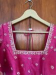 Pink pure silk hand embroidery blouse/readymade maggam blouse/pink saree blouse/ hand embroidered blouse /ready made handmade blouse zardosi