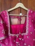 Pink pure silk hand embroidery blouse/readymade maggam blouse/pink saree blouse/ hand embroidered blouse /ready made handmade blouse zardosi