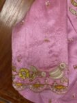 Pure silk hand embroidery blouse/saree maggam light pink blouse /pink saree blouse/ hand embroidered blouse / pink ready made blouse zardosi