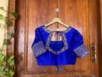 pure silk hand embroidery blouse /  saree maggam blouse / collar zardosi blouse / hand embroidered blouse /ready made blouse zardosi