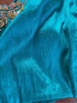 pure silk hand embroidery blouse/blue maggam blouse /raw silk zardosi blouse/hand embroidered blouse/designer ready made blouse/wedding blou