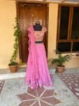 Women’s lehenga set/crop top lehenga /Indian crop top skirt/wedding lehenga USA /hand embroidered silk skirt/pink lehenga set/wedding dress