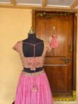 Women’s lehenga set/crop top lehenga /Indian crop top skirt/wedding lehenga USA /hand embroidered silk skirt/pink lehenga set/wedding dress