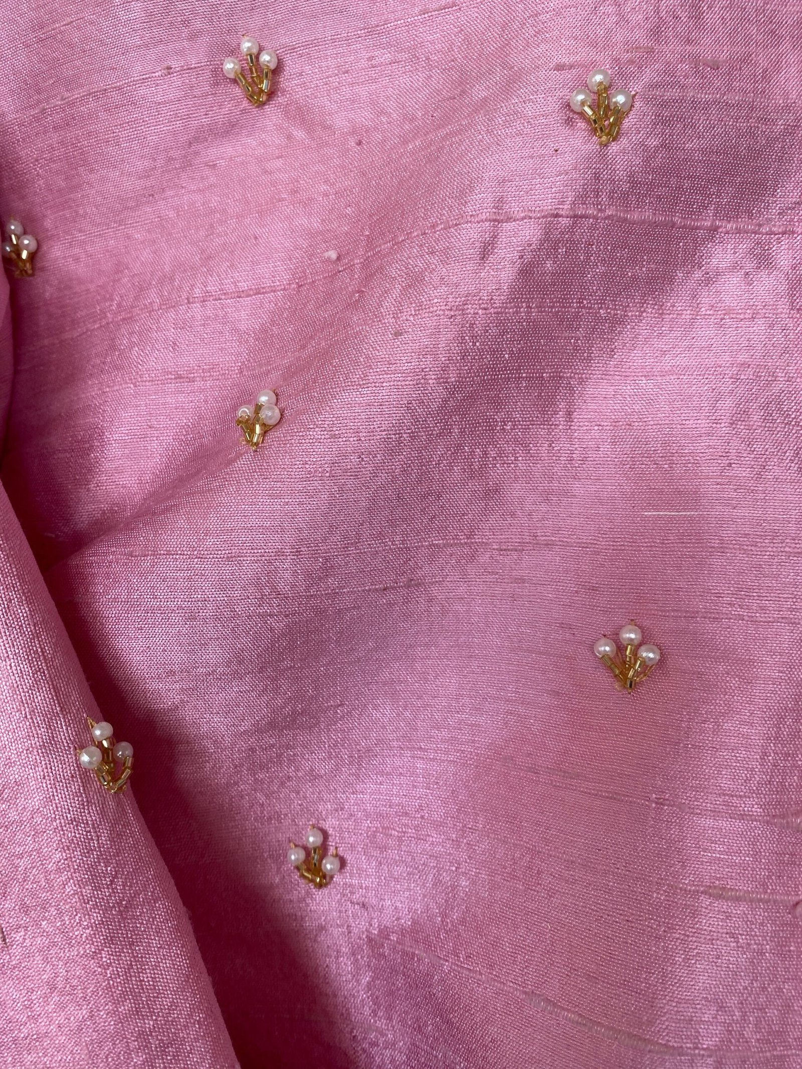 Pure silk hand embroidery blouse/saree maggam light pink blouse /pink saree blouse/ hand embroidered blouse / pink ready made blouse zardosi