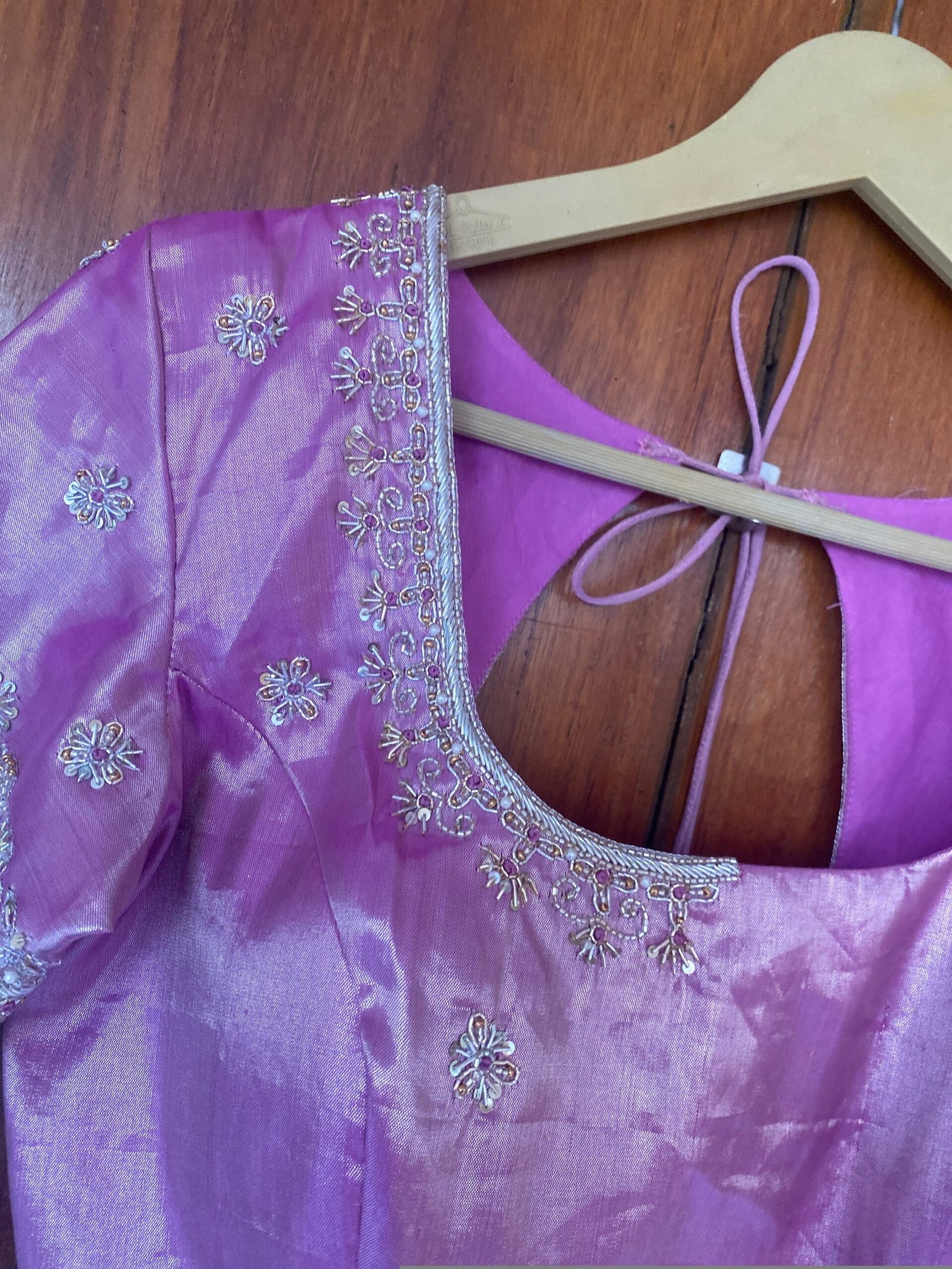 pure silk hand embroidery blouse/saree maggam blouse /tissue silk silk zardosi blouse / hand embroidered blouse /ready made blouse zardosi