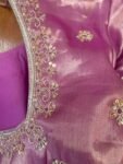 pure silk hand embroidery blouse/saree maggam blouse /tissue silk silk zardosi blouse / hand embroidered blouse /ready made blouse zardosi