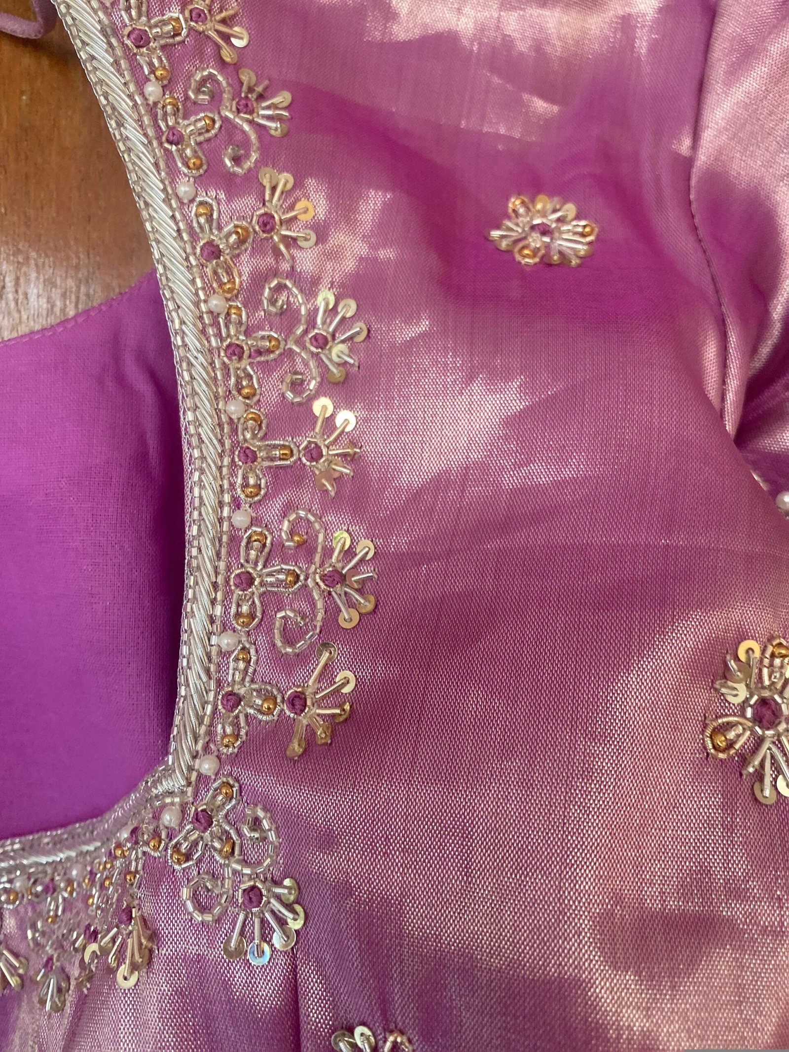 pure silk hand embroidery blouse/saree maggam blouse /tissue silk silk zardosi blouse / hand embroidered blouse /ready made blouse zardosi