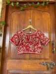 pure silk hand embroidery bridal blouse/ maggam blouse /bridal zardosi blouse / all over hand  embroidered blouse / heavy embroidery blouse