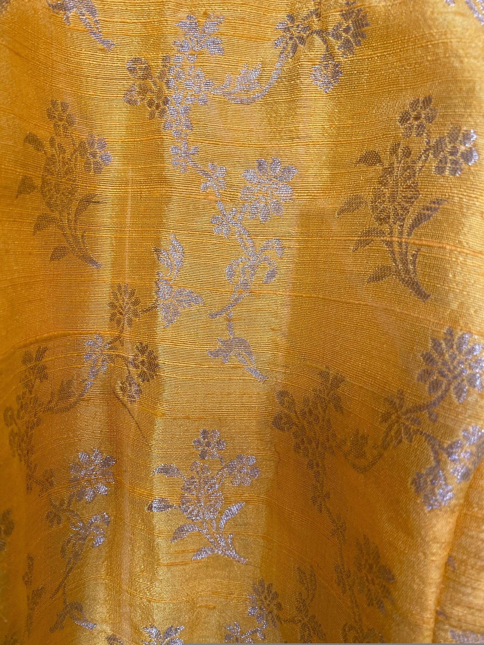 pure silk hand embroidery blouse/saree maggam yellow blouse/yellow banarasi blouse/hand embroidered blouse /pure banarasi blouse zardosi usa