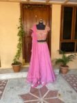 Women’s lehenga set/crop top lehenga /Indian crop top skirt/wedding lehenga USA /hand embroidered silk skirt/pink lehenga set/wedding dress