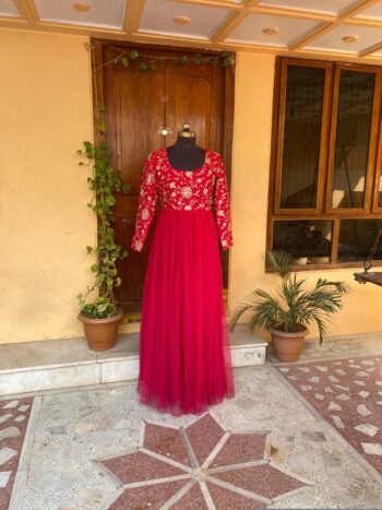 Anarkali suit usa / red embroidered anarkali kurta full sleeve  /Indian dress/embroidered anarkali/Indian dresses /voggish/pink anarkali usa