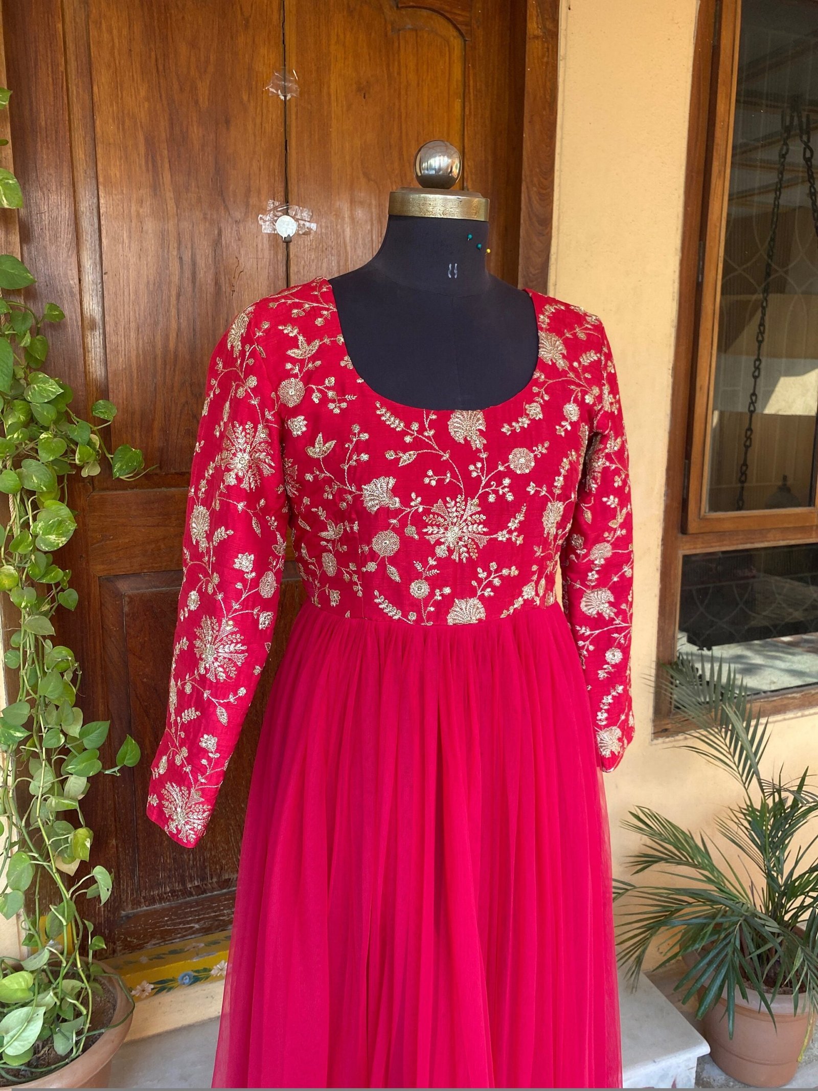 Anarkali suit usa / red embroidered anarkali kurta full sleeve /Indian dress/embroidered anarkali/Indian dresses /voggish/pink anarkali usa