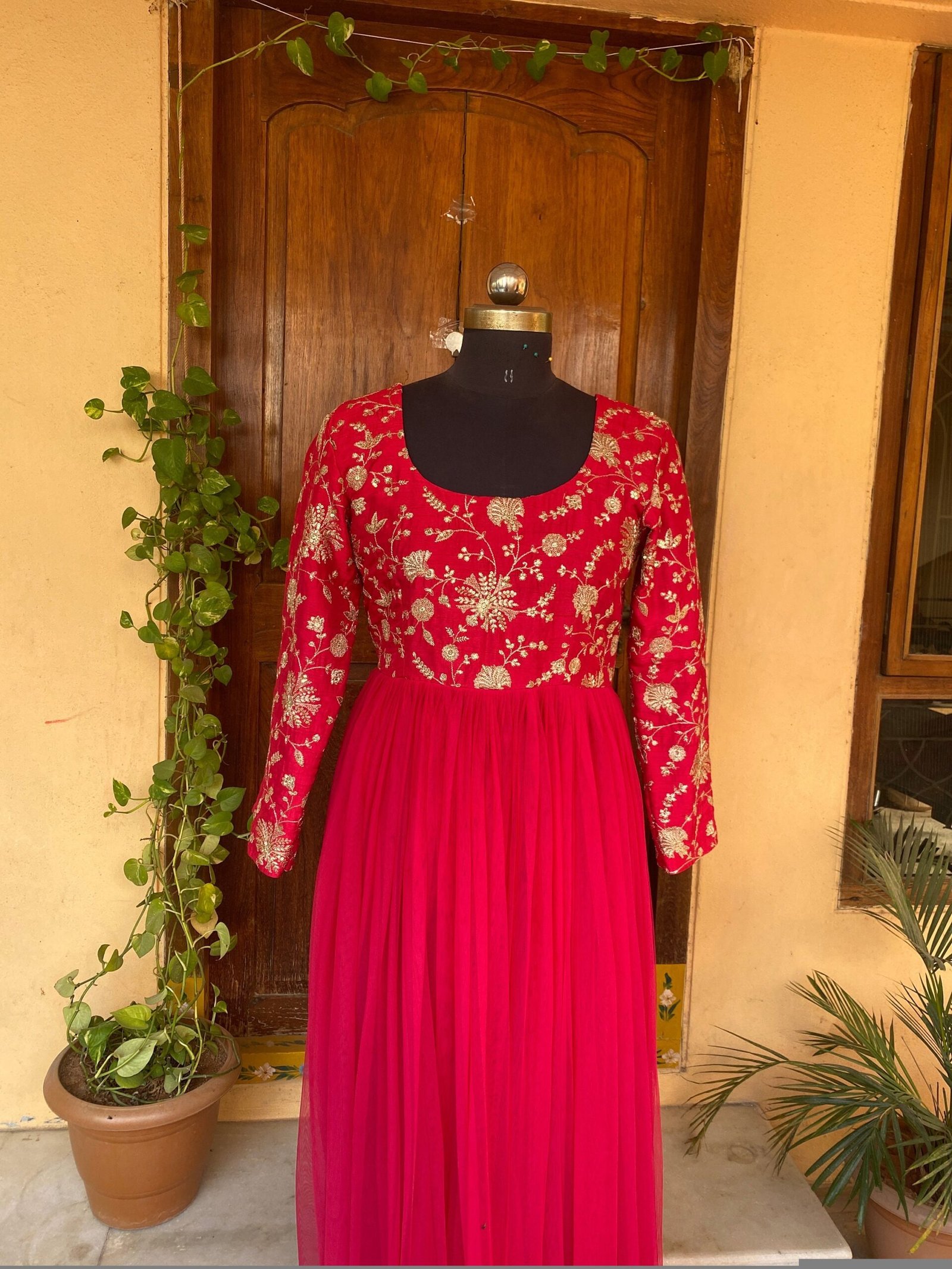 Anarkali suit usa / red embroidered anarkali kurta full sleeve /Indian dress/embroidered anarkali/Indian dresses /voggish/pink anarkali usa