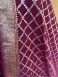 Pure chanderi hand embroidered Anarkali with chanderi handloom dupatta / anarkali suit/ anarkali dupatta USA / Indian dresses/ voggish USA