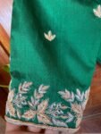 pure silk hand embroidery blouse usa/ green saree maggam blouse /raw silk zardosi blouse /hand embroidered blouse/ready made blouse zardosi