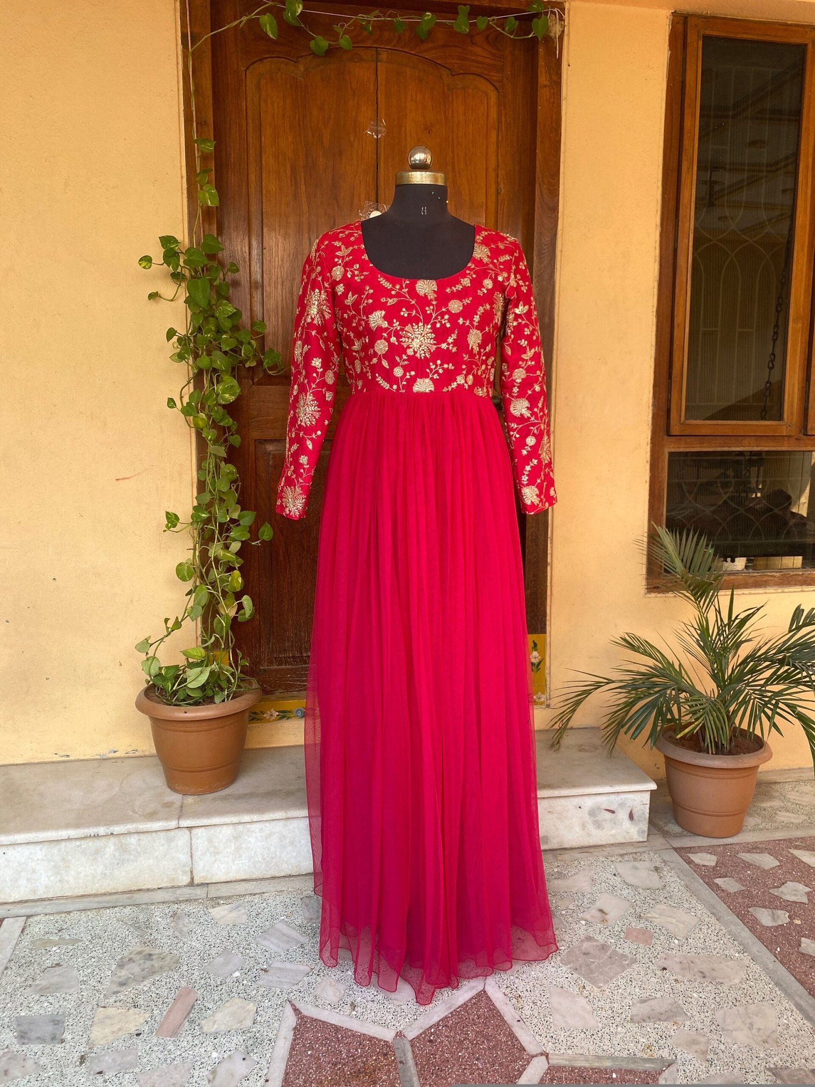 Anarkali suit usa / red embroidered anarkali kurta full sleeve /Indian dress/embroidered anarkali/Indian dresses /voggish/pink anarkali usa