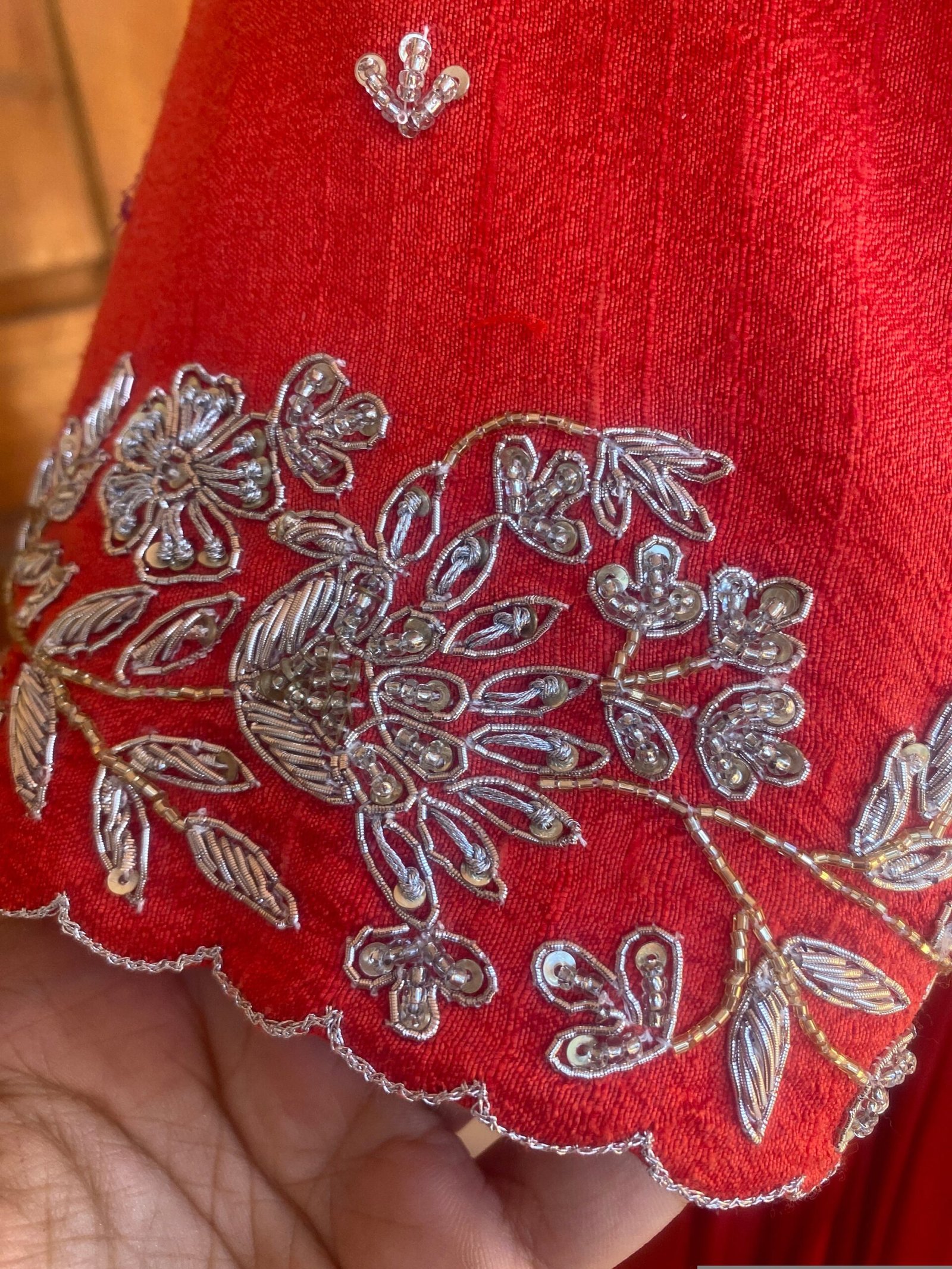 Hand embroidered Anarkali dress/rust orange hand embroidered anarkali suit/ red hand work anarkali USA/Indian dresses/long gown/orange dress