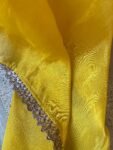 Yellow Tissue Silk Saree: Embroidered Banarasi Blouse, USA