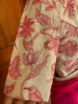 Saree with stitched blouse/ saree with embroidery blouse /Kalamkari blouse/georgette silk saree ready blouse/cocktail saree/modern saree usa