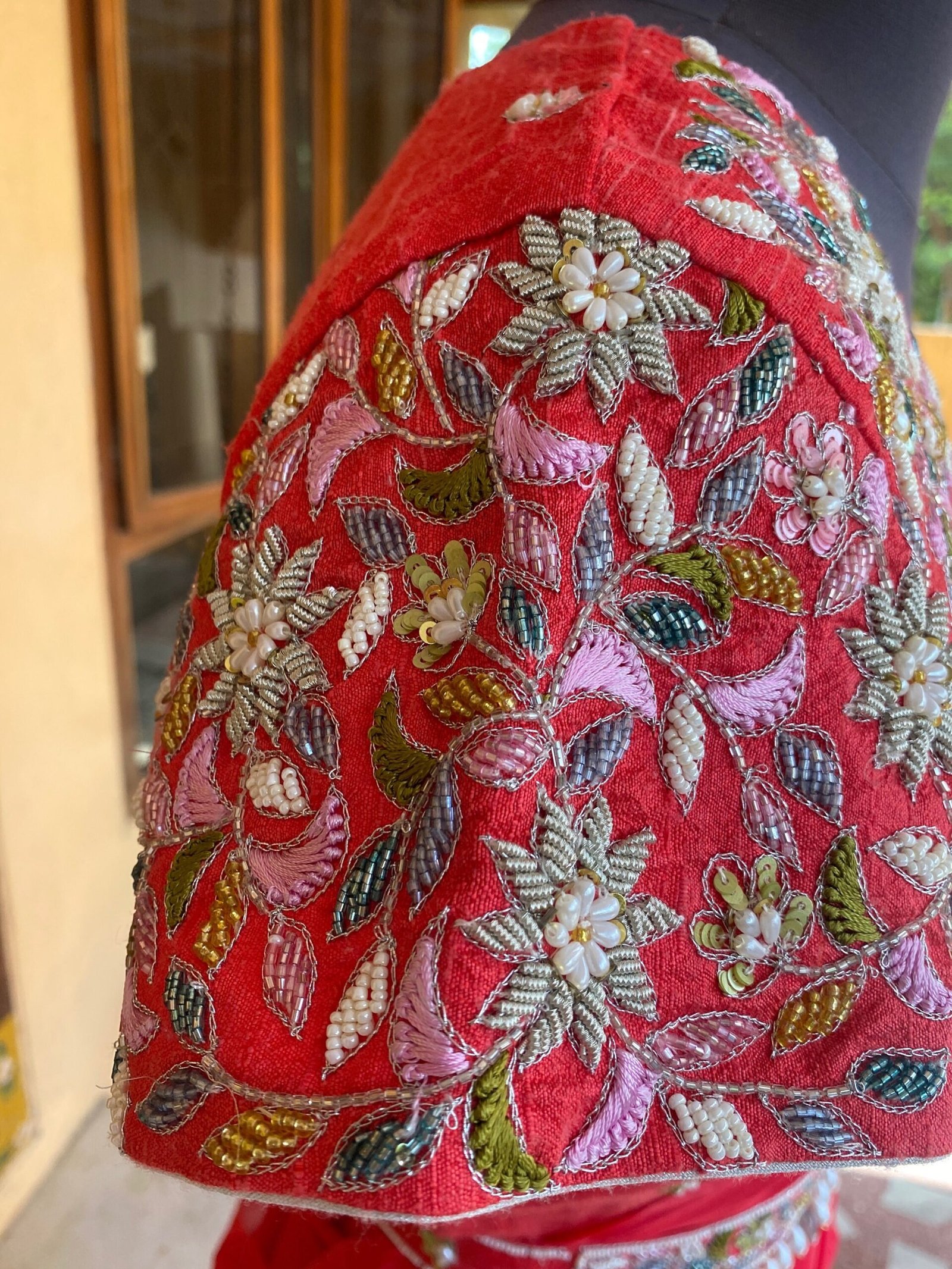 Ruffle saree with blouse/ peach ruffle saree with stitched blouse/ saree belt with blouse / silk ruffle saree / saree with belt / belt sari