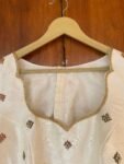 pure silk hand embroidery blouse /cream maggam blouse /raw silk zardosi blouse / multicolor chand embroidered blouse/ ready handmade blouse