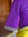 Yellow Tissue Silk Saree: Embroidered Banarasi Blouse, USA