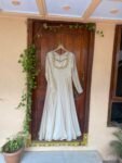 Anarkali usa / maggam anarkali/ pure Raw silk dress with dupatta /Hand embroidery anarkali / voggish / pure silk dress/ cream beige Anarkali