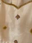 pure silk hand embroidery blouse /cream maggam blouse /raw silk zardosi blouse / multicolor chand embroidered blouse/ ready handmade blouse
