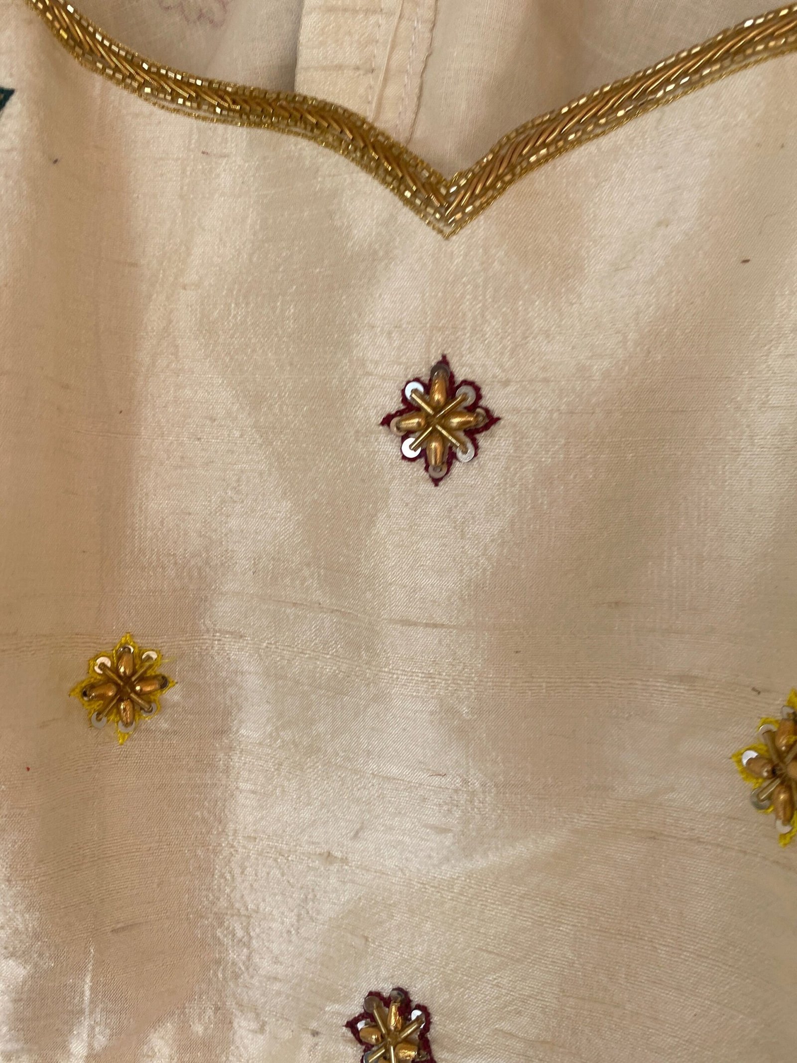pure silk hand embroidery blouse /cream maggam blouse /raw silk zardosi blouse / multicolor chand embroidered blouse/ ready handmade blouse