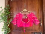 Pink pure silk hand embroidery blouse/readymade maggam blouse/pink saree blouse/ hand embroidered blouse /ready made handmade blouse zardosi