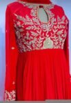 Orange Anarkali suit usa/anarkali red kurta full sleeve/ orange full sleeve anarkali/red dress anarkali/Indian dresses/orange red anarkali