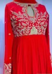 Orange Anarkali suit usa/anarkali red kurta full sleeve/ orange full sleeve anarkali/red dress anarkali/Indian dresses/orange red anarkali