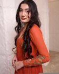Orange Anarkali suit usa/anarkali kurta full sleeve/orange full sleeve anarkali/full sleeve dress anarkali/Indian dresses/mehendi anarkali