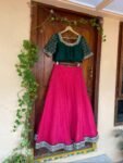 Wedding lehenga choli/crop top lehenga/teen lehenga/ bridal lehenga/ Indian half saree/juniors lehenga/ kids lehenga USA/ voggish