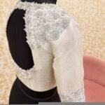 pure silk hand embroidery blouse /modern saree maggam blouse/cream zardosi blouse / hand embroidered blouse/off white ready made blouse