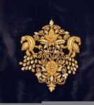 Black Velvet Saree Blouse: Hand Embroidered Zardosi Maggam Work,black velvet blouse,plus size blouse,handwork blouse,mix and match blouse us