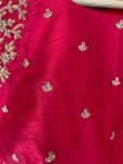 pure silk hand embroidery blouse /red maggam blouse /red raw silk zardosi blouse / hand embroidered blouse/red sleeveless ready made blouse