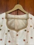 pure silk hand embroidery blouse /cream maggam blouse /raw silk zardosi blouse / multicolor chand embroidered blouse/ready handwork blouse