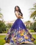 Women’s pure kalamkari lehenga set / crop top lehenga / Hand painted lehenga USA / wedding lehenga USA / kalamkarilehenga choli /voggish usa